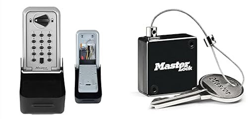 Master Lock Zertifizierter Schlüsseltresor + Ausziehbares Schlüsselkabel [Extra Large] [Wandmontage] [Wetterfest] - 5426EURD - Extra hoch gesicherter Schlüsselsafe