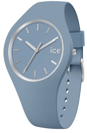 Ice-Watch - ICE glam brushed Artic blue - Blaue Damenuhr mit Silikonarmband - 020543 (Medium)