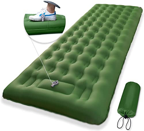 MEETPEAK Extra Dicke 12,7 cm aufblasbare Isomatte integrierte Pumpe, langlebige, wasserdichte Camping-Luftmatratze für Rucksackreisen, Reisen, Wandern, kompakte und leichte Camping-Isomatte