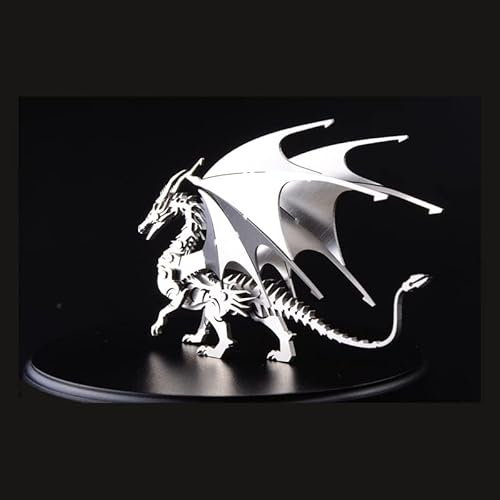 Microworld 3D -Metall -Puzzle, mechanische Fire Dragon -Metallmodell -Kits, Stahl Warcraft Collection DIY Tierkunst Basteln Easy Metal Model Kits für Anfänger
