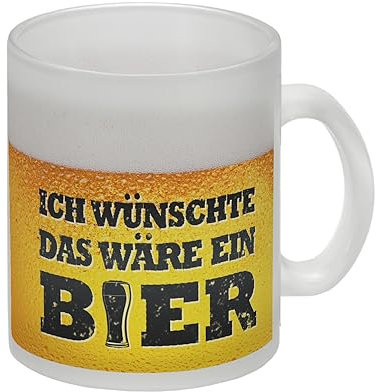 Ich wünschte das wäre ein Bier Glas Tasse mit Biermotiv als lustiges Geschenk für Männer und Bierliebhaber zum Vatertag Glas Tasse Der Glas Tasse ist perfekt für Männer und
