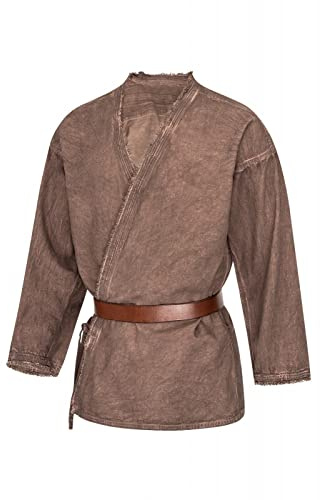 CP Abenteuer Mittelalter Klappentunika LARP Gewandung versch. Farben (as3, Alpha, l, Regular, Regular, Braun)