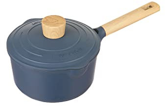 KASANOVA Casserole Antiadhésive Pot Art avec Couvercle Innovant – Plusieurs Couleurs, Compatible Induction, Idéale pour Ragoûts et Cuissons Longues (Bleu, 18 Cm)