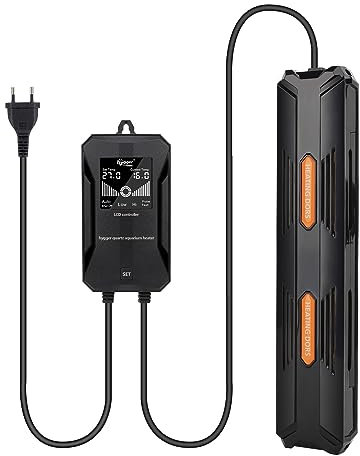 hygger Aquarium Heizung, 300W Temperatur Einstellbare Heizung für Aquarien, Aquarium Heizstab mit Externem Digitalanzeige LCD Controller für 200-300L Ihr Süß-oder Meerwasser Aquarium Fischbecken