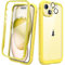 Diaclara Designed for iPhone 15 phone Case, Full Body Rugged Case with Built-in Touch Sensitive Anti-Scratch Screen Protector, with Camera Lens Protector for iPhone 15 6.1 (Yellow)