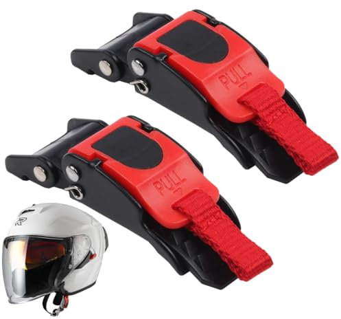 PLKSEI 2 Pezzi Fibbia a Clip per Casco Fibbia Casco Moto Bici a Sgancio Rapido Fibbia per Casco da Motociclista Fibbia del timone della Moto Clip per Casco da Moto Durevole