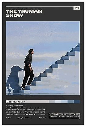 The Truman Show Filmposter 11 Leinwand Poster Schlafzimmer Dekor Sport Landschaft Büro Zimmer Dekor Geschenk 30 x 45 cm