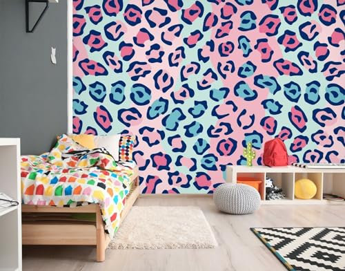 Fototapete 3D-Tapete mit Leopardenmuster, 352 x 250 cm Moderne Wanddeko Design Wand Dekoration Wohnzimmer Schlafzimmer Büro Flur