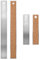 DIVINA VITAE Lineal mit Korkrückseite, Edelstahl, 15,2 cm, 30,5 Metalllineal, gerade Kante, rutschfeste Metalllineale Zoll und Zentimetern für Schule, Büro, Zeichnen, Ingenieurwesen(15,2 cm + cm)