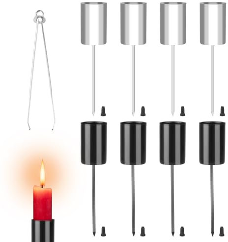 8 Stück Kerzenhalter Adventskranz, Kerzenhalter Retro Stabkerzenhalter kerzenhalter Stabkerzen, Adventskranz Kerzenhalter Metall Ostergeschenk für Geschenke zur Kommunion