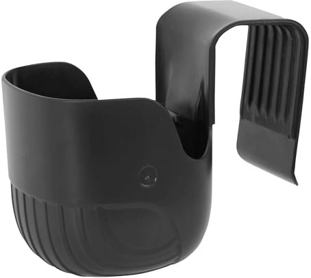 babycab Getränkehalter für Kindersitz Baby schwarz - passend für Armlehnen mit Einer Dicke von 3,7 – 4,5 cm - in Wal-Optik - 9 (L) x 8,5 (B) x 9 (H) cm