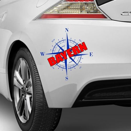 Rakelfix Kompass Bayern Aufkleber Sticker Autoaufkleber Fussball Fußball Fan Bayrisch München Bayer Wohnwagen Wohnmobil