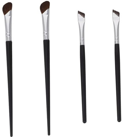MAGICLULU 4stücke Abgewinkelte Eyeliner-pinsel Augenbrauen-nasen-schattierpinsel Kosmetikpinsel Lidschattenpinsel Concealerpinsel Make-up-pinsel