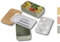 HAPPYCOSAS Bento Box Japanisch Erwachsene - Brotdose mit Fächern - Lunchbox ideal für die Arbeit - Bento-Box mit Bambusdeckel, elastischem Band und Besteck.