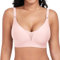 Jiuday Soutien Gorge sans Armature Grande Taille Soutiens-Gorge Femme Push Up Rembourré Soutien Gorge sans Complexe Brassiere Classiques Comfit Generous (Mesh-Rose,2XL)