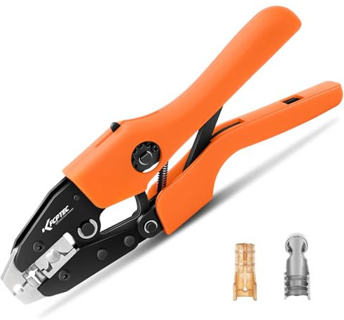 KF CPTEC Crimpzange für Zündkerzenstecker mit einem Durchmesser von 8–8,5 mm², Zündkerze Kabelschuhe Krimpzange für Crimpen und Abisolieren von Zündkerzendraht,Kabelschuhzange