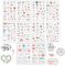 Hochzeit Gästebuch (266 Motive)-Hochzeit Aufkleber für Gästebuch & Fotoalbum,Sticker Liebe,Hochzeitssticker Herzen Party 5 Seiten -Wedding Set Sticker mit Glitzer (Rosa)