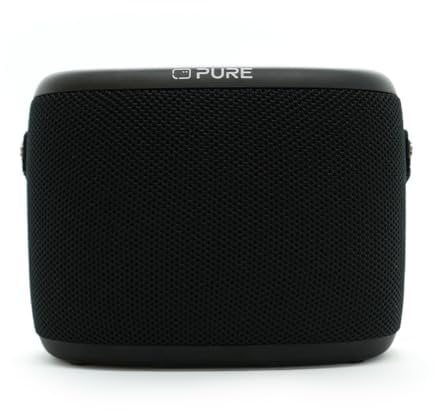 Pure Woodland Outdoor Speaker with Bluetooth & DAB+/FM Radio (waterproof IP67, robust, portable, 14h battery - perfect for garden & camping) Black