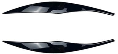 Windabweiser 2 Stück Autoscheinwerfer-Augenlidverkleidung für BMW 3er E90 E91 2005-2011 Carbon für Fiberoptik für Limousine/für Touring(Schwarz)