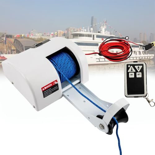 DPLWJPP Verricello Elettrico per Ancora per Barca,Kit Verricello per Ancora per Barca in Acqua Salata 12 V,Verricelli Traino per Impieghi Gravosi per Barca Pesca Pontone