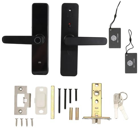 FLEXMAN Smart Lock, 5 in 1 Türschloss mit Schlüssellosem Zugang, IC Karte, Fingerabdruck, Passwort, Mechanischer Schlüssel, Mobile App, Entriegelung des Elektronischen Schlosses
