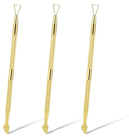 3pz Strumento Gratta e Vinci, Metallo Gratta e Vinci Lotteria Strumento per Grattare Gratta e Vinci per Biglietti Flawless Reveals Etichette Adesive Fortunate con Scatola Portaoggetti (Oro)