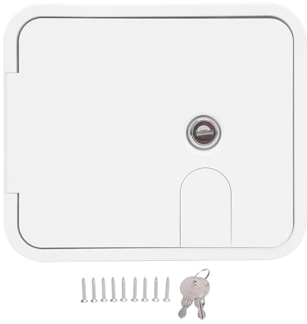 Haofy Trappe de Câble pour Camping-Car ABS 145x116mm avec Serrure Ouverture 180 Degrés Alimentation Remorque Yacht Camion Utilisation Extérieure et Maintenance Véhicule Électrique