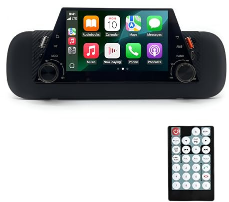 Sound way - Autoradio MP5 dual USB bluetooth telecomando schermo 5 pollici con adattatore compatibile con Fiat Panda 2010-2023 Carplay (R-932)