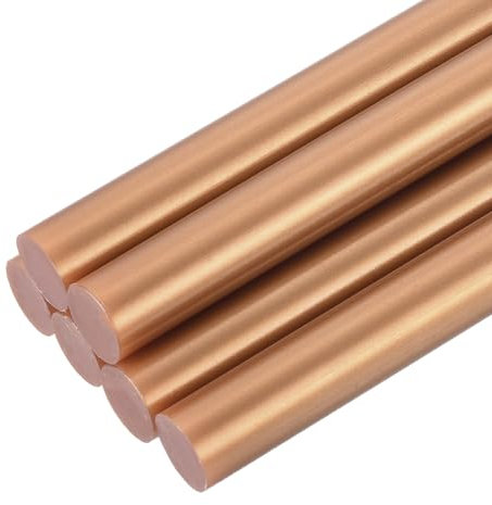 sourcing map 6pcs Mini Hot Glue Sticks for Glue Gun 11mm x 100mm Large Glue Sticks, Metallic Gold
