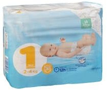 Babywindeln, Größe 1, 2-4 kg, Packung mit 30 Stück, 2 Stück