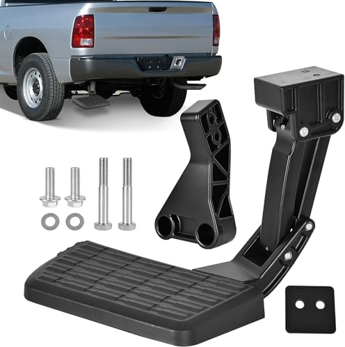 Hinterbettstufe, kompatibel mit 2009–2018 Ram 1500, Ram 2500/3500 einziehbare Stoßstange Heckklappenstufe #75306-01A
