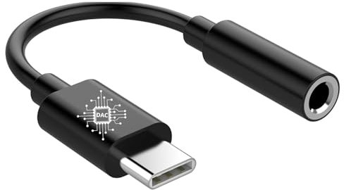 Clem Tech - Lot de 1 Adaptateur USB C 3.5mm avec DAC Haute Performance Intégré - Noir - Qualité Audio Supérieure Plug & Play - Compatibles Iphone Samsung Xiaomi Huawei Oppo Realme