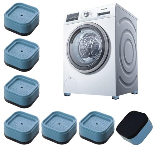 Ideal Swan Washing Machine Vibration Pads, 8PCS Non-Slip Washing Machine Feet Pads, Anti Vibration Pads for Washing Machine, Universal Shock Absorber for Washer and Dryer, Reduce Noise and Movement