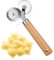 Oruola Rotella tagliapasta a doppia lama, in acciaio inox, con manico in legno, versatile rotella per pizza e ravioli e biscotti