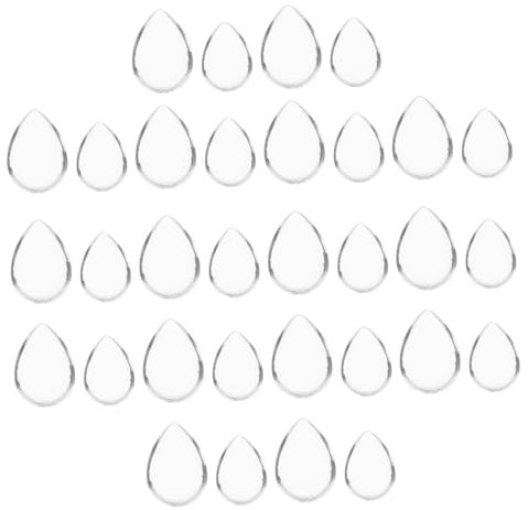 DOITOOL 60stücke Glas Cabochons Zur Schmuckherstellung Fein Poliert Dekorativ Mit Flacher Rückseite Diy-cabochons Für Anhänger Schlüsselanhänger Halsketten Und Andere Handarbeiten