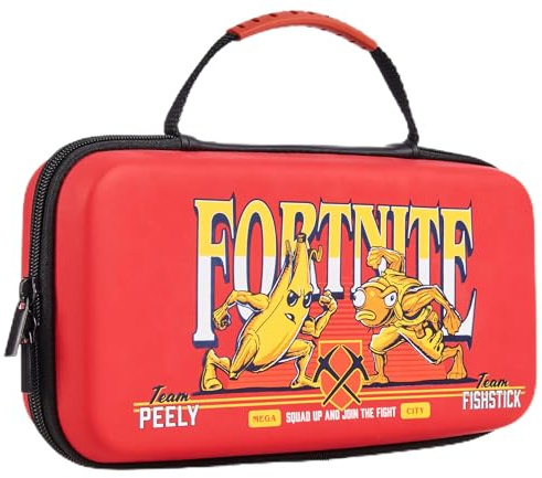 Numskull Housse Officielle Fortnite pour Switch et Switch 2 – Édition Party Peely vs Fishstick – Peut contenir 10 Jeux et Accessoires