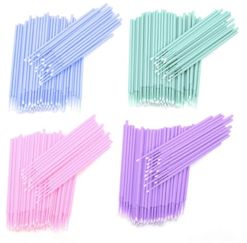 400 Pezzi Pennelli Micro Applicatori, Pennelli Color Extension per Ciglia Monouso, Microbrush Micro Applicatori Ciglia Microbrush, Monouso Pennelli Labbra, per Trucco, Dentali e Orali
