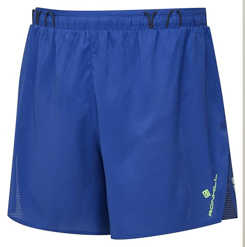 Ronhill Running, Men's Tech Race 5 Short, DarkCobalt/FluoGreen, M