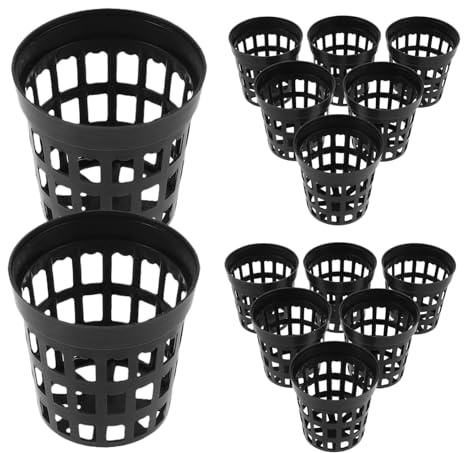 AKOOSY 40 Pezzi Cestini per Piante Acquatiche in Plastica Leggera Vasi Idroponici con Rete Forata per Acquari Supporto Radici Antinodi per Crescita Ottimale Piante e