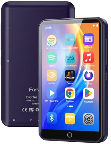 80GB MP3 Player mit WiFi Bluetooth - 4 Zoll IPS Touch Screen, Musikplayer für Kinder, Android MP4 Player mit Spotify, Audible, Amazon Music, Deezer, Play Store