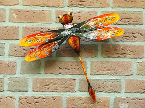 Klp Libelle Metall Wanddeko Deko Hänger Wandhänger Wandbild Tier Figur Schmetterling