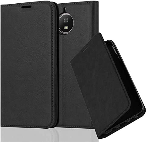 Cadorabo Hülle kompatibel mit Motorola Moto G5S aus Premium Kunst Leder Flip Klappbare Stoßfeste Magnetische [Standfunktion] [Kartenfächern] Cover Hülle für Motorola Moto G5S Tasche in Schwarz