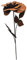 itsisa ® Gartenstecker Rose im Rost Design, Rostfigur für den Garten, Gartendeko, Metalldeko