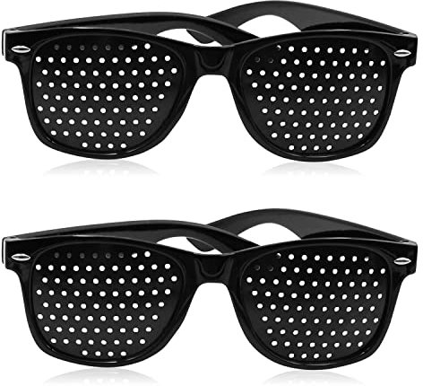 Gafas Holoras Pinhole para mejorar la visión, unisex, color negro, 2 unidades