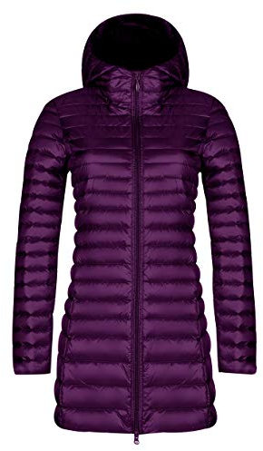 Piumino Leggero Lungo Donna Con Cappuccio Piumini Leggeri Giacca Cappotto Piumino Ultraleggero Giacconi Piuma Invernali Giubbotti Imbottiti Giubbini Trapuntato Invernale Signora Ultralight Viola 3XL