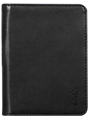 Rhodia 211001C - Mappe für Block oder Notizheft Rhodiarama - N°11, für DIN A7 (7,4x10,5 cm) 9,5x12,5 cm, elegant und praktisch, Schwarz, 1 Stück