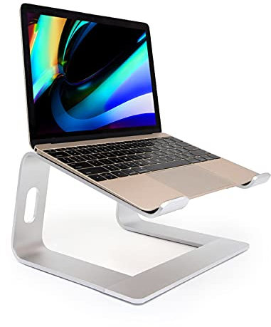 Laptop-Ständer, ergonomische Aluminium-Laptop-Halterung, Computer-Ständer, abnehmbare Laptop-Erhöhung, Notebook-Halterung, Huawei, alle 25.4–43.9 cm (10–17 Zoll) Laptops (silber)