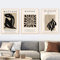 Yangmanini Henri Matisse Abstrakte Malerei Minimale Illustration Wandkunst Leinwanddrucke Vintage Poster Beige Bilder Wohnkultur19.6 x 27.5 (50x70cm) x3 Kein Rahmen