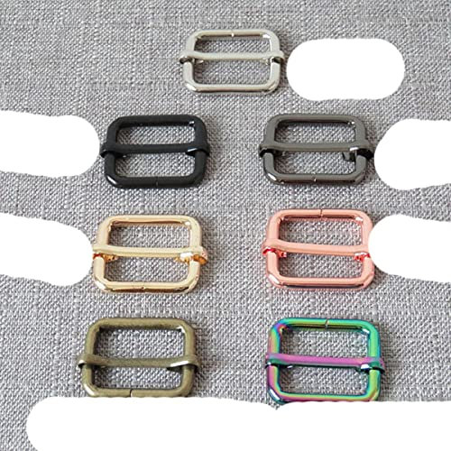 1 Stück 25 mm Metall-D-O-Ring-Gürtelriemen mit Schiebeverschluss, Karabiner-Verschluss für Hundehalsband, Leine, Geschirr, Zubehör, 1 Stück Roségold, Einsteller 2