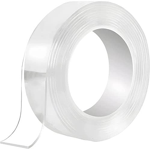 3m Doppelseitiges Klebeband Extra Stark - 30 mm * 3 m, 2 mm Dickes Klebeband Transparent, Hält bis zu 0,75 kg. Mehrzweck- und Wasse Rabweisendes DoppelSeitiges Klebeband für Glas und Holzwänd